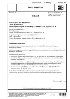 DIN EN 13445-2/A8 - DRAFT