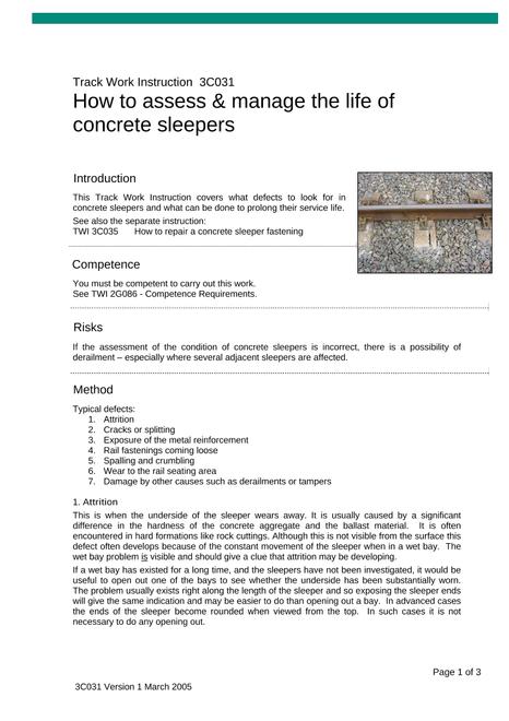 NR TWI 3C031 ISSUE 1