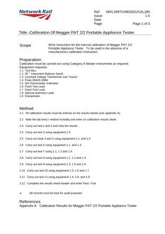 NR NR/L3/MTC/ME0201/CAL285 ISSUE 1