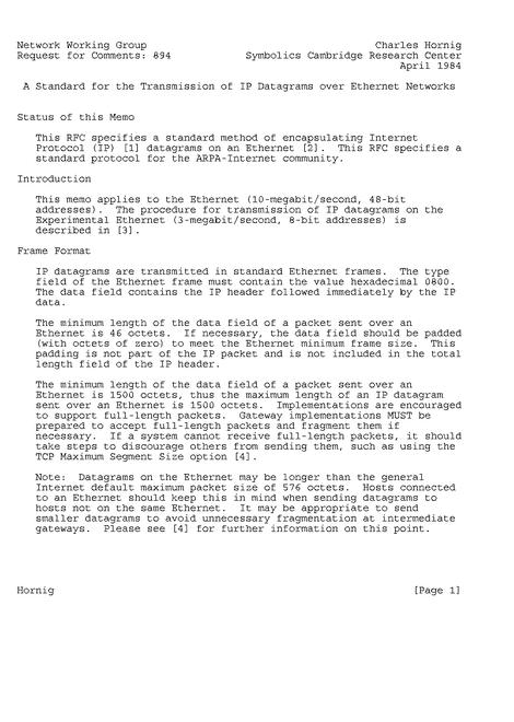IETF RFC 894