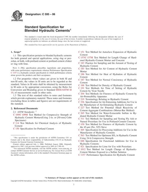 ASTM C595-06