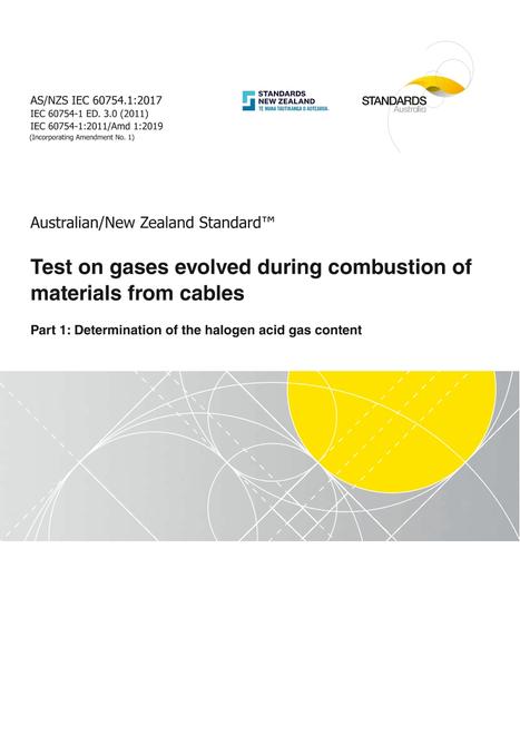 AS/NZS IEC 60754.1:2017