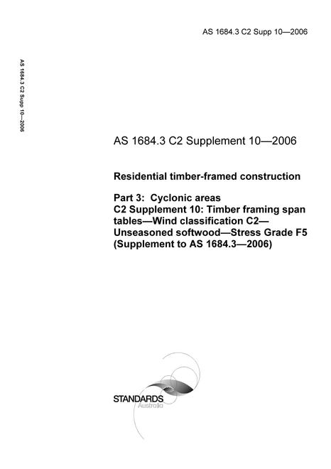AS 1684.3 C2 SUPP 10-2006