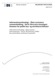 DANSK DS/ISO/IEC 9594-8