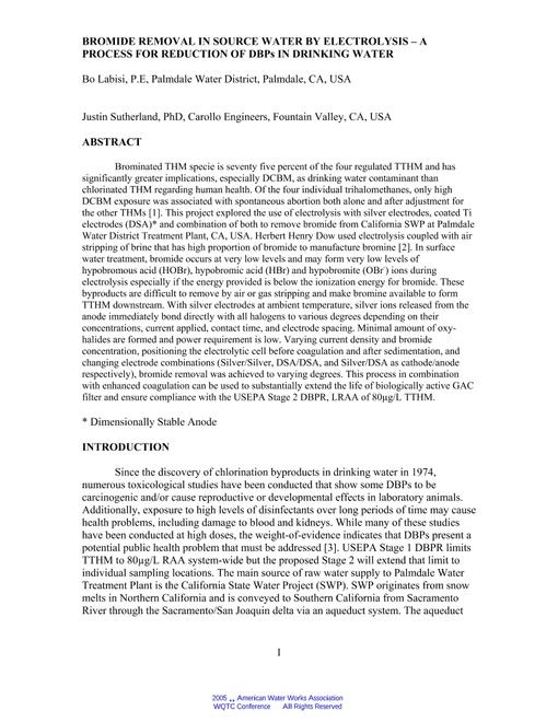 AWWA WQTC62505