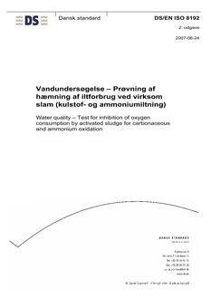 DANSK DS/EN ISO 8192
