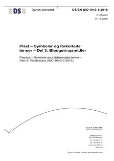 DANSK DS/EN ISO 1043-3