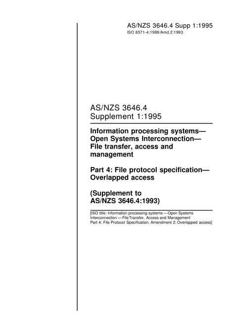 AS/NZS 3646.4 SUPP 1:1995