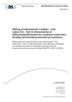 DANSK DS/CEN ISO/TS 11665-12