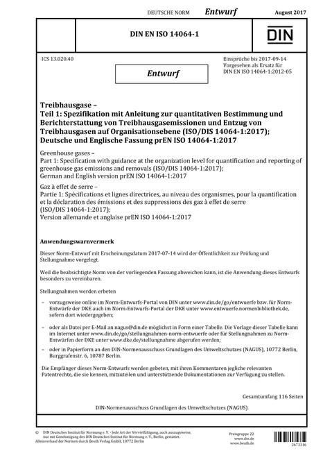 DIN EN ISO 14064-1 - DRAFT