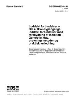 DANSK DS/EN 60352-4+A1