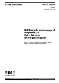 DANSK DS/EN 10249-1