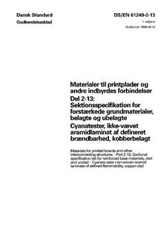 DANSK DS/EN 61249-2-13