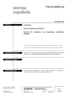 AENOR UNE-EN 60598-2-24