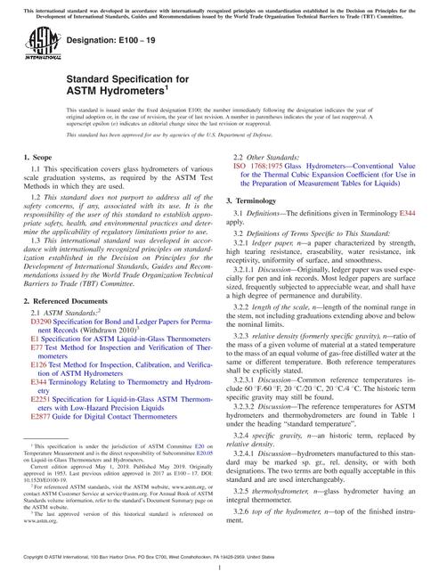ASTM E100-19
