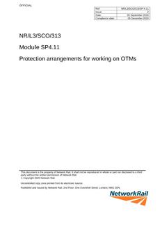 NR NR/L3/SCO/313/SP-4.11 ISSUE 2