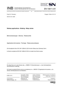 SNV SN EN 15611+A1
