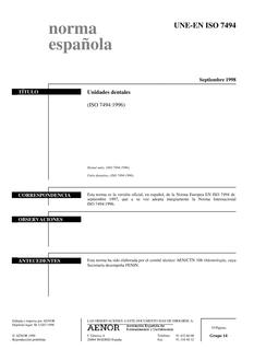 AENOR UNE-EN ISO 7494