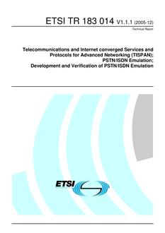 ETSI TR 183 014