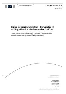 DANSK DS/ISO 21562