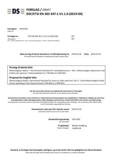 DANSK DSF/ETSI EN 303 347-1 V1.1.0 (2019-04)