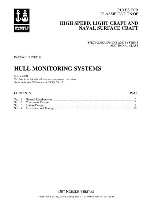 DNV DNV-RU-HSLC PART 6 CHAPTER 11