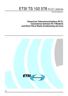 ETSI TS 102 578