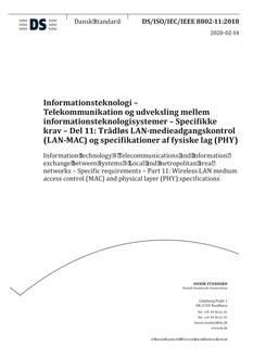 DANSK DS/ISO/IEC/IEEE 8802-11
