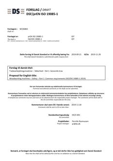 DANSK DSF/PREN ISO 19085-1