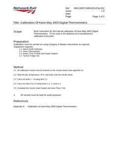 NR NR/L3/MTC/ME0201/CAL252 ISSUE 1