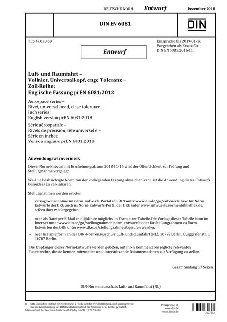 DIN EN 6081 - DRAFT