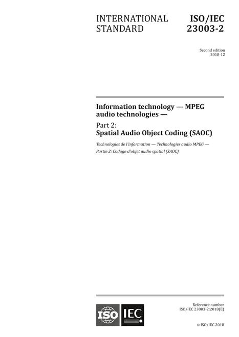 ISO/IEC 23003-2:2018