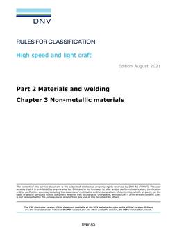 DNV DNV-RU-HSLC PART 2 CHAPTER 3