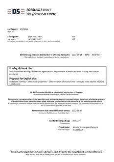 DANSK DSF/PREN ISO 13997