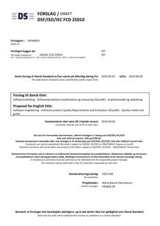 DANSK DSF/ISO/IEC FCD 25010