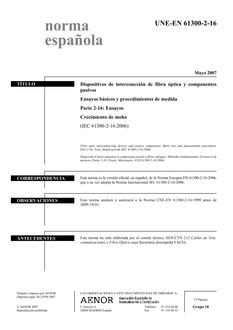 AENOR UNE-EN 61300-2-16