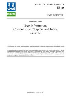 DNV DNV-RU-SHIPS PART 0 CHAPTER 1