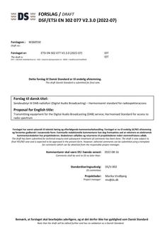 DANSK DSF/ETSI EN 302 077 V2.3.0 (2022-07)