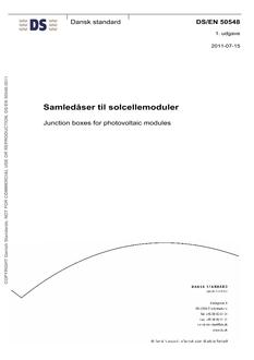 DANSK DS/EN 50548