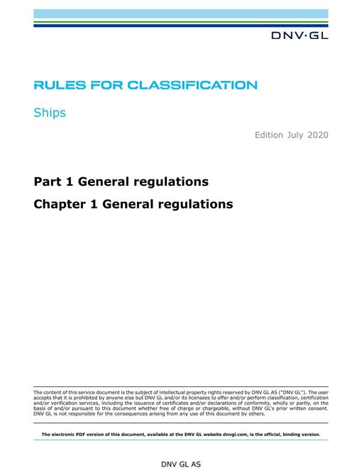 DNV DNVGL-RU-SHIPS PART 1 CHAPTER 1