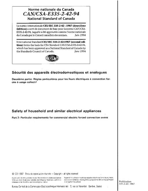 CAN/CSA E335-2-42-94