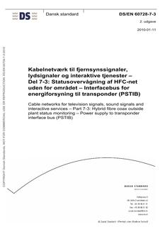 DANSK DS/EN 60728-7-3