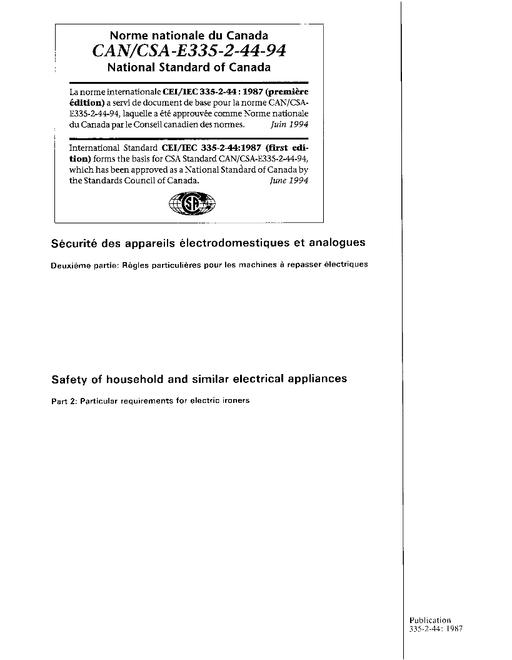 CAN/CSA E335-2-44-94