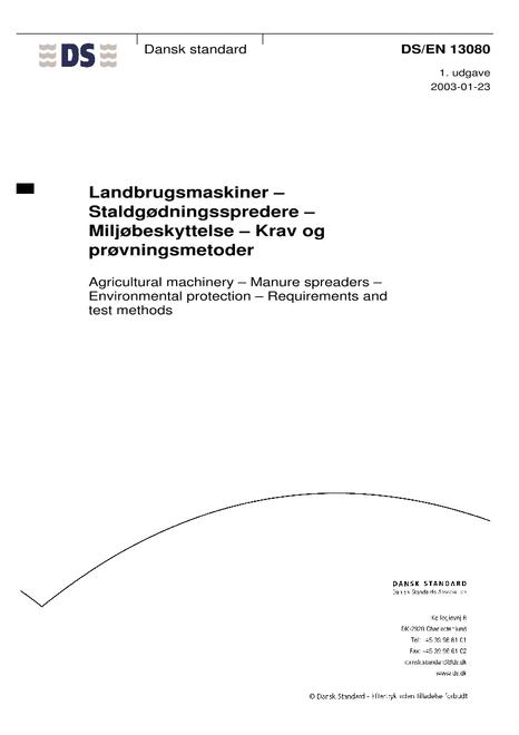 DANSK DS/EN 13080