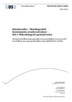 DANSK DS/EN ISO 4499-1