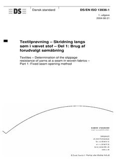 DANSK DS/EN ISO 13936-1