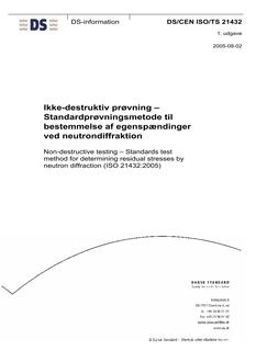 DANSK DS/CEN ISO/TS 21432